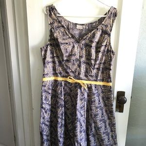 Key Print Retro Dress